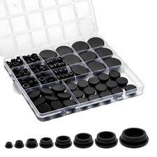 125Pcs Rubber Plugs for Round Holes, Durable and Long Service Life, 8 Sizes H...