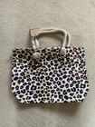 Brakeburn Beach Bag Tote Shopper Shoulder Handbag Leopard Print Cotton NEW