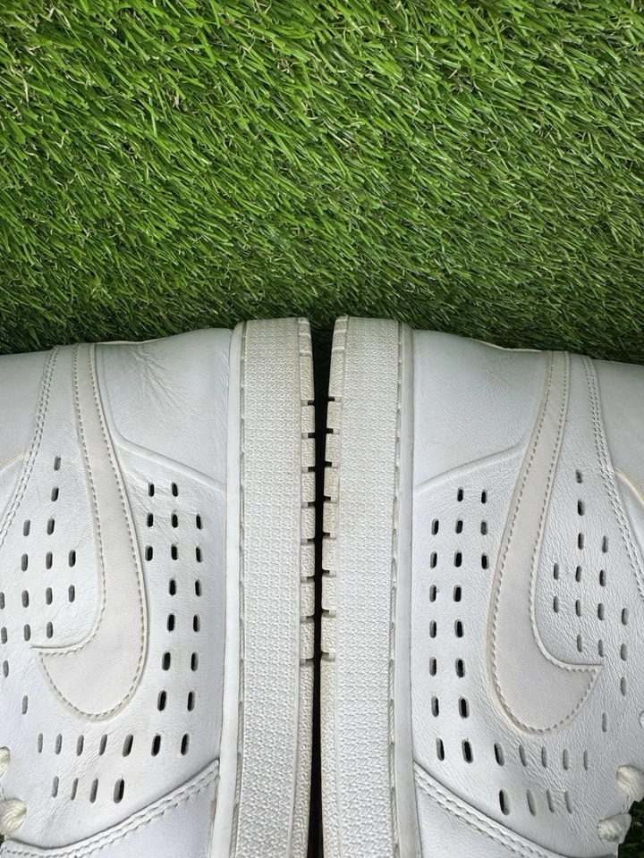 Nike Air Jordan 1 Retro Alto Blanco Vachetta Bronceado Hombres 14 845018-142 Promo Foto 4 de 4