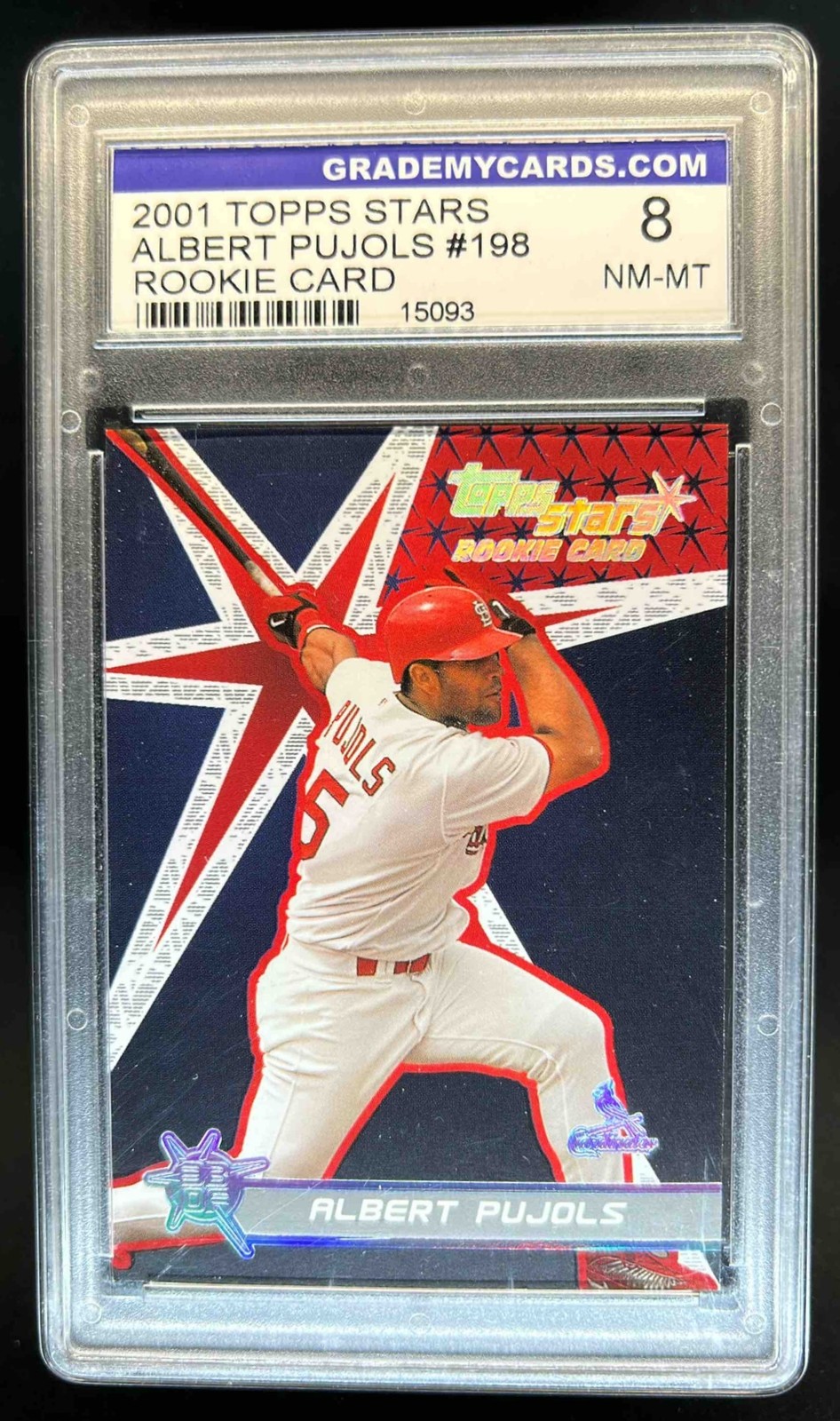 2001 Topps Stars Albert Pujols Rookie RC #198 Cardinals Grademycards 8