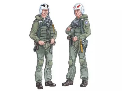 PLUS MODEL F-4 Phantom Piloten (Resin) - Maßstab 1/48 - PLUS MODEL AL4018