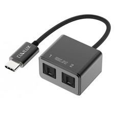 USB C to Dual SPDIF Adapter [192KHz/24bit DAC] for MacBook Mac iMac, Laptop, ...