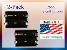2-Pack 2S or 2P 26650 Lifepo4 / Li-ion Battery Holder Free Shipping