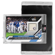 DODGERS WORLD SERIES WIN YANKEES TOPPS NOW CARD #885 SEALED GAME USED BASE RELIC