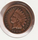 US Rare Old West 1906 Indian Head Penny Coin American Collection Shield Cent USA