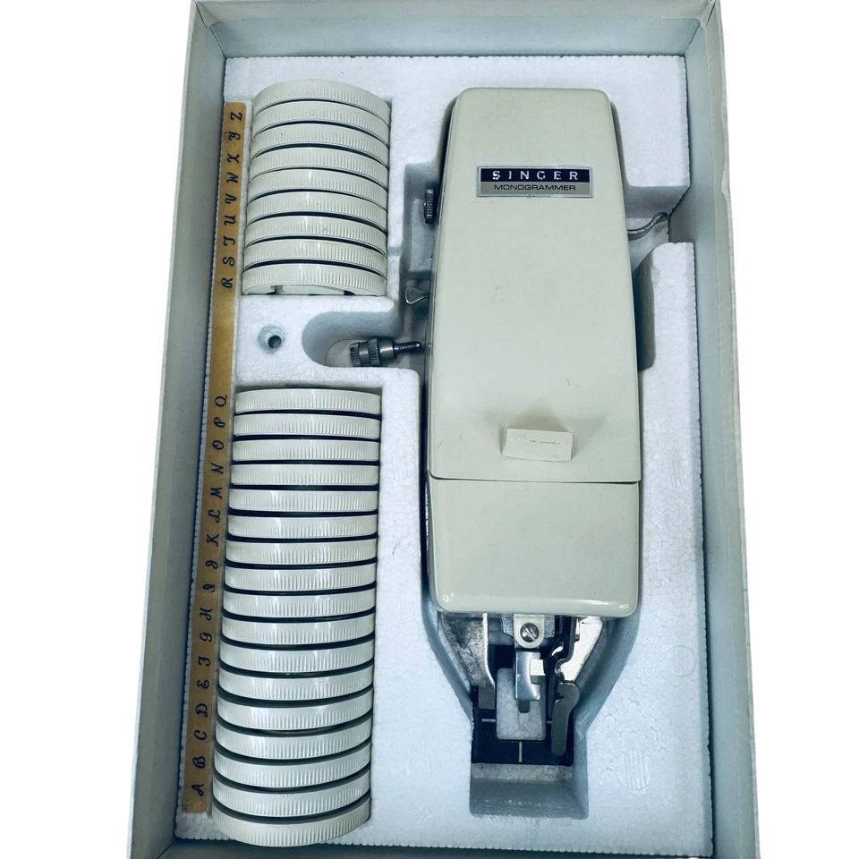 Singer Monogrammer Attachment Slant Needle Zig Zag Sewing Machines Model 171256 - Image 4 of 4