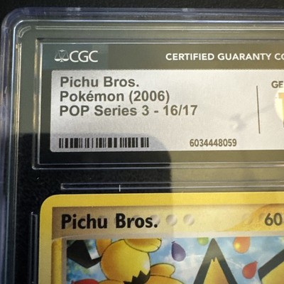 Pichu Bros 16/17 Pop Series 3 CGC Gem Mint 10 2006 Pokemon | eBay