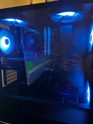 gaming pc. 9060xt, ryzen 5 5500, 1Tb samsung, 650w, 16 gb pinnacle,5 argb fans.