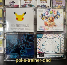 Pokemon ETB Display Case Acrylic Magnetic Protective ELITE TRAINER BOX