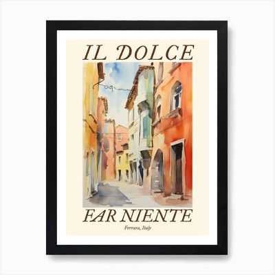 Il Dolce Far Niente Ferrara, Italien gerahmtes Wandbild Poster Leinwanddruck Bild