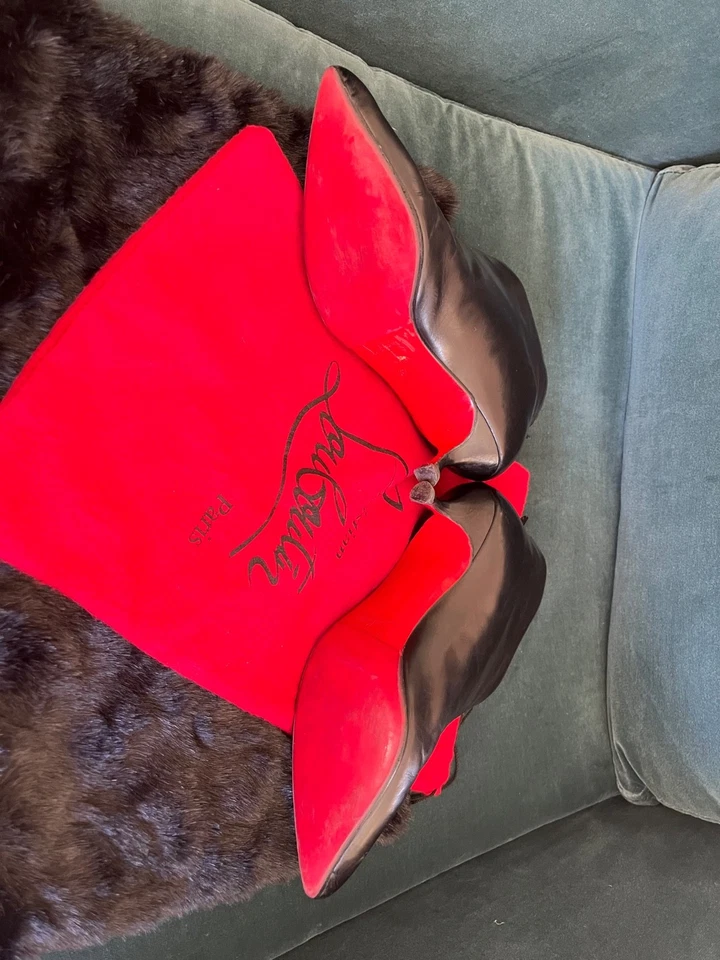 LOUBOUTIN  black kitten heel ankle boots 37 - Image 3 of 4