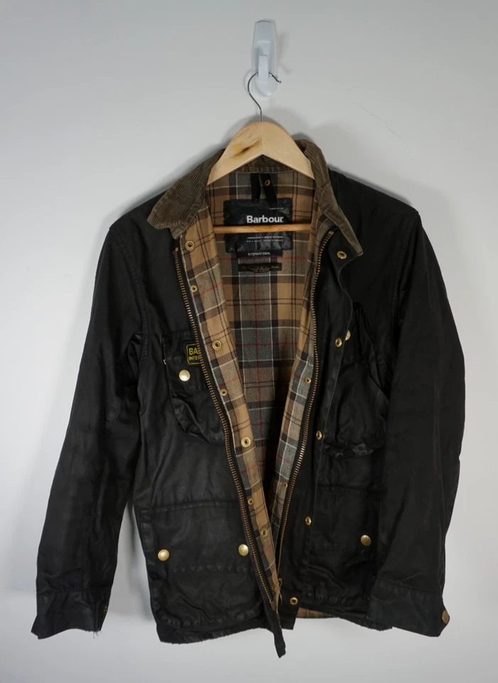 Barbour International Original Black Waxed Jacket Size 42/ large, photo 2 of 5