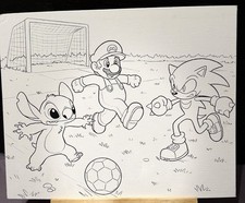 Disney Nintendo Sega Animation Drawing Stitch...