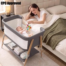 3 in 1 Baby Bassinet,Bedside Sleeper Crib for Newborn Infant Toddler Boys Girls