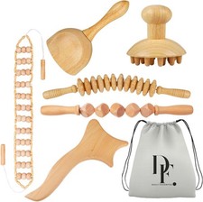 6-in-1 Wood Therapy Massage Tools   Lymphatic Drainage Massager Maderotera