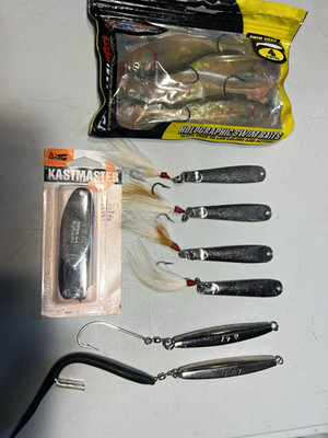 Saltwater Fishing Lure Starter Lot Acme Kastmaster 4oz Swim Shad Bucktail Spoons
