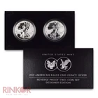 2021 Reverse Proof Silver Eagle 2-Coin Set (Box and CoA)