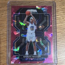Panini Prizm 2021-22 Moses Moody #308 Cracked Ice RC Golden State Warriors