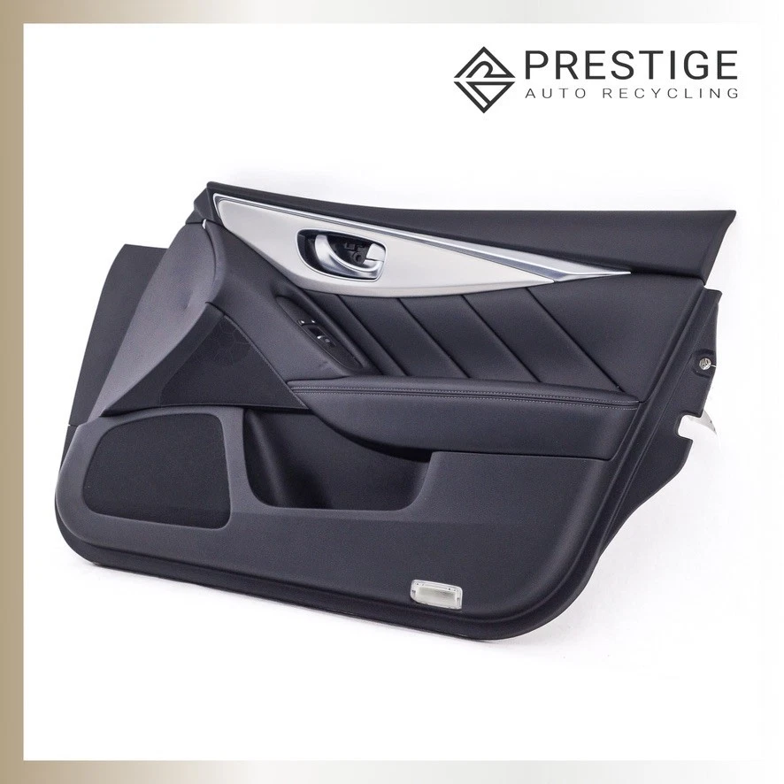 2016-2021 INFINITI Q50 Sedan Door Trim Panel Cover Front Right Black 80900-4HH0A - Image 2 of 4