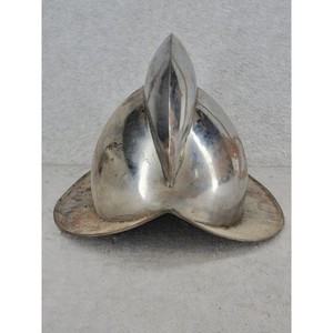 Vintage Spanish Conquistador Morion Helmet Metal Reproduction Silver Chrome 9.5