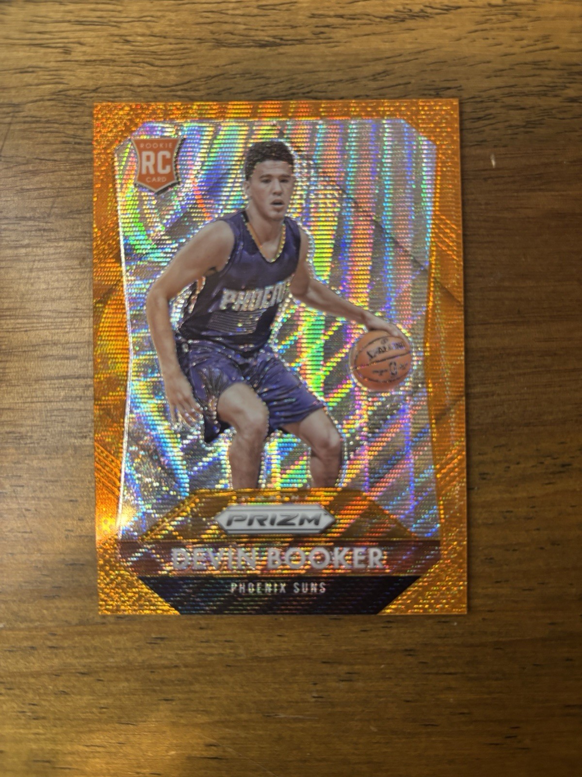 2015-16 Panini Prizm - Devin Booker Rookie Orange Wave Prizm - Suns RC