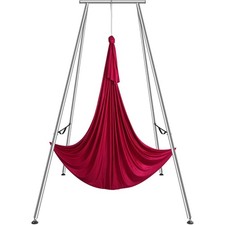 551lb Triangular-Base Aerial Yoga Stand 9.67ft Red