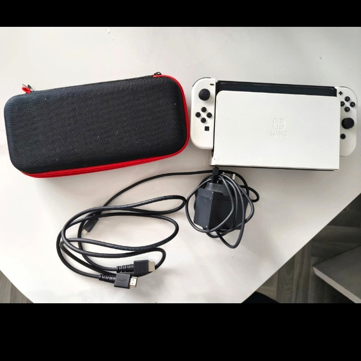 Nintendo Switch OLED Model Console White Joy-Con Dock Carry Case HDMI