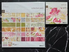 Basic Grey PERHAPS 6x6 paper pad & 12x12 cardstock +alphabet + tag die cuts NEW