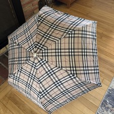 Burberry Vintage Check Folding Umbrella Logo Plaid Multicolor FREE SHIP