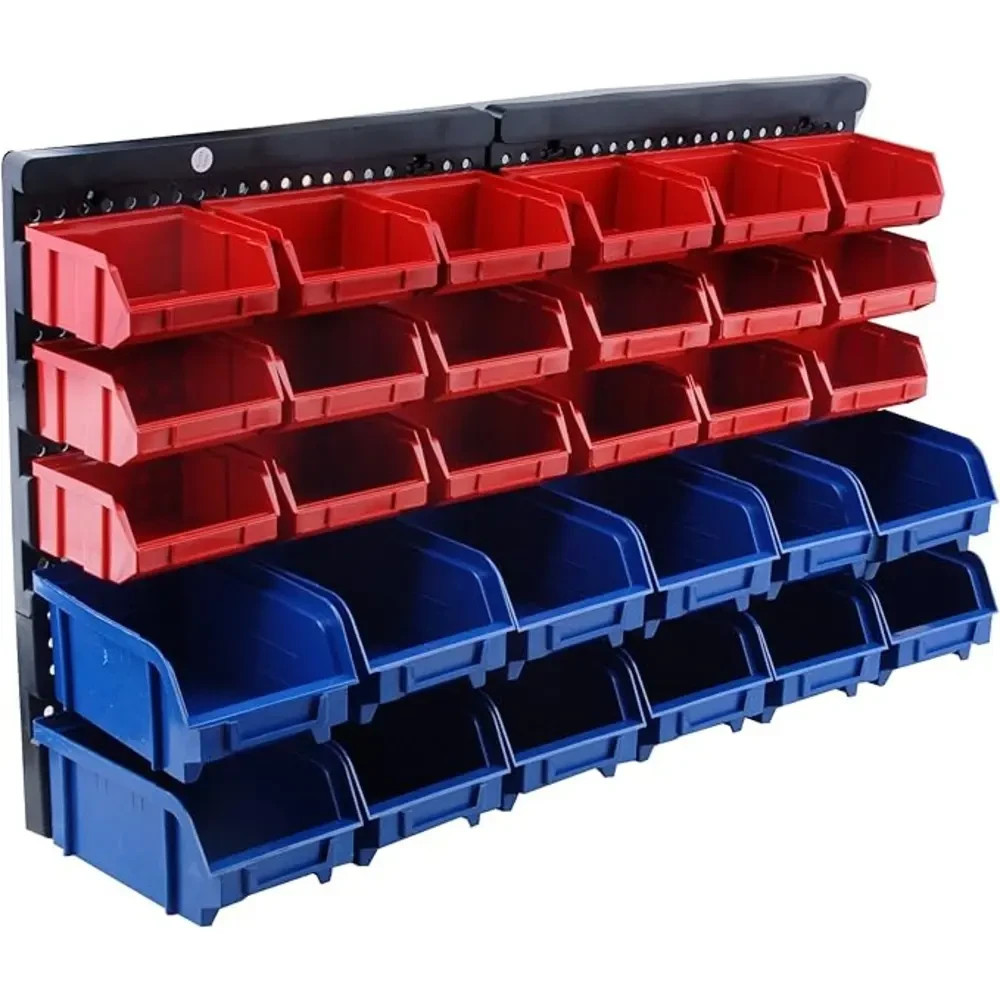 30 Bin Wall Mount Storage Rack for Garage Shed Warehouse Har
