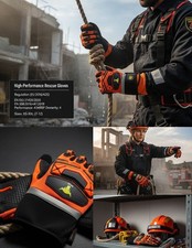 Anti Vibration Gloves, SBR Padding, TPR Protector Impact Gloves