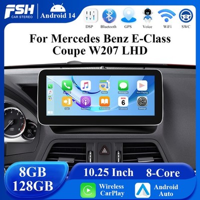 Android 14 BT Autoradio CarPlay 8 Kern 128GB Für Mercedes E-Coupé W207/A207/C207