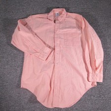 Brooks Brothers Makers Oxford OCBD Shirt Mens L Orange Long Sleeve Button Down