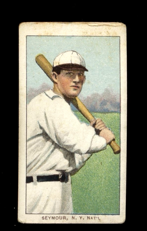 1909 T206 Cy Seymour BATTING New York National Sovereign 150 Rare Back GOOD+