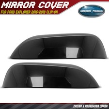 Pair Mirror Cover Cap Smooth Black For Ford Explorer 2016-2019 2.3l 3.5l Clip-on Pair Mirror Cover Cap Smooth Black For Ford Explorer 2016-2019 2.3l 3.5l Clip-on
