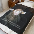 John 10:27 - Cozy Velveteen Plush Blanket with Quote - Gifts, Home Decor, Cozy