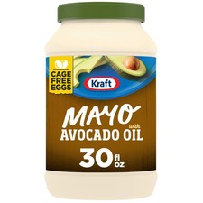 Kraft Mayonnaise, Mayo with Avocado Oil, 30 fl oz Jar 30 Fl Oz (Pack of 1)