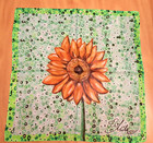 Mila & Such Graphic-Print 100% Silk Square Scarf Bandana 19.5" x 19.5" NEW — photo 1