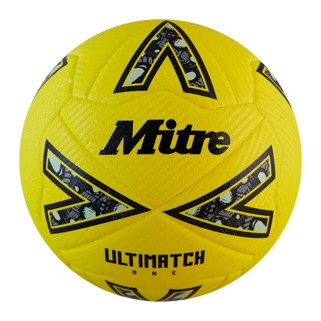 Mitre Ultimatch One Football 4 Yellow/Black/Grey 4 Yellow/Black/Grey
