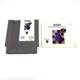 Hatris Nintendo NES 1990 Game + Manual Authentic, Tested & Working