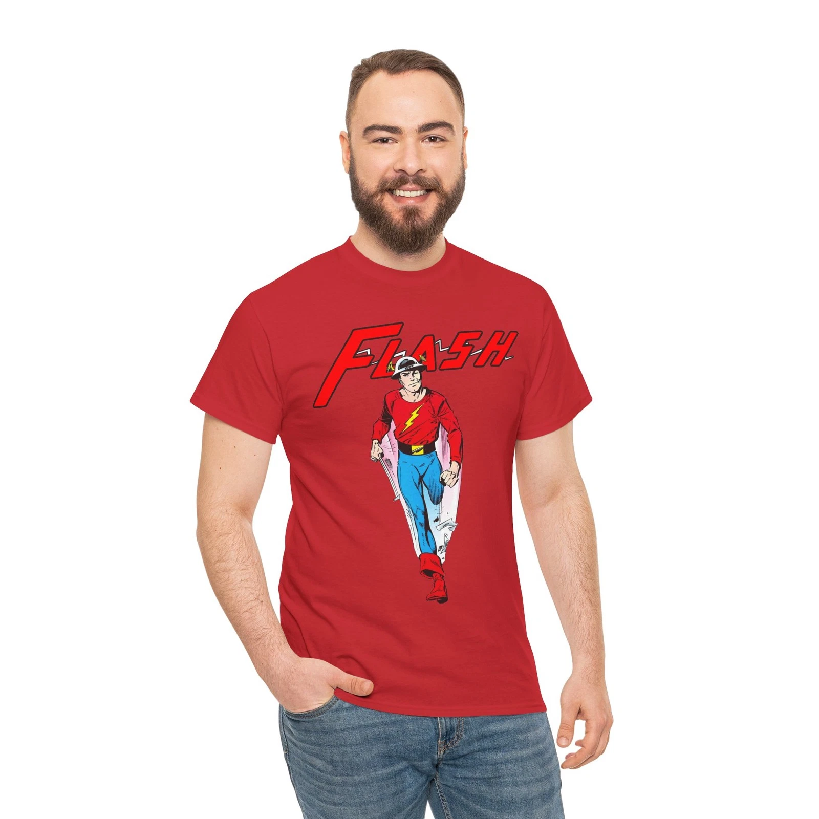 Golden Age Flash T-Shirt - John Byrne Art - DC Comics - Jay Garrick - JSA