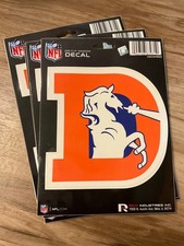 NFL Denver Broncos Retro 5" x 7" Vinyl Die-Cut Rico Decal - Car Window/Laptop
