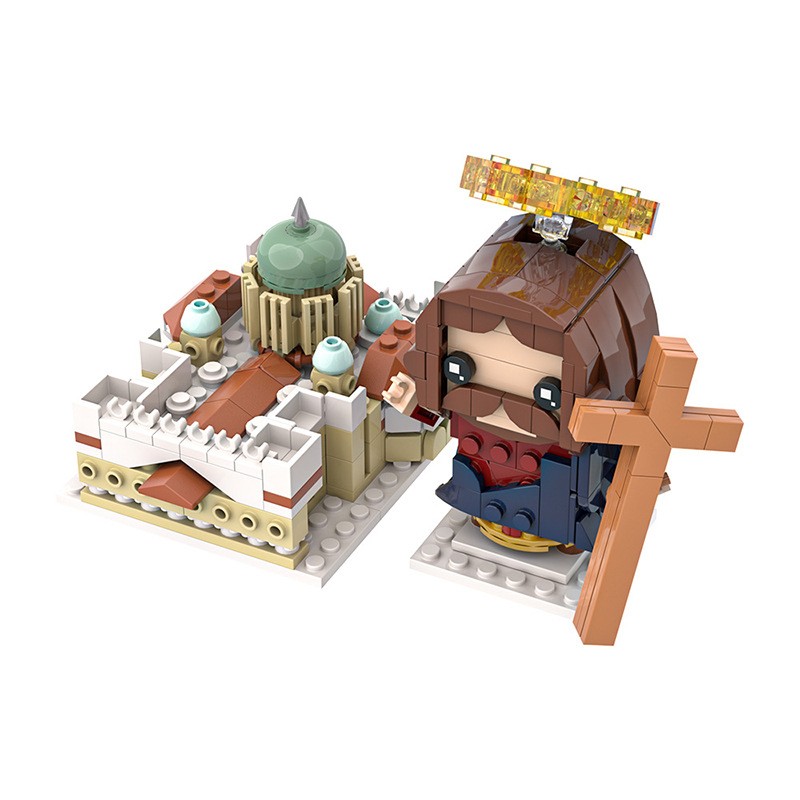347 PCS Jesus Model Building Blocks MOC The Good Shepherd Little Jesus Figures