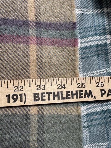 LAUREN Ralph Lauren Light Green Beige Plaid Blanket Wrap scarf Shawl - Picture 9 of 13