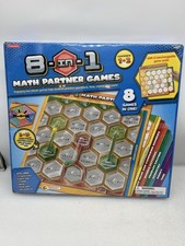 Lakeshore 8-in-1 Math Partner Games Grade 1-2, 8 Games In One New 