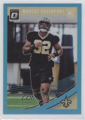 2018 Donruss Optic Rookies Aqua Prizm 9/299 Marcus Davenport #106 Rookie RC 03wd