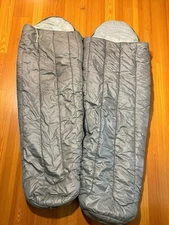Set Of  2 Slumberjack Dacron Hollofil II 79X28 Mummy Sleeping Bag Gray
