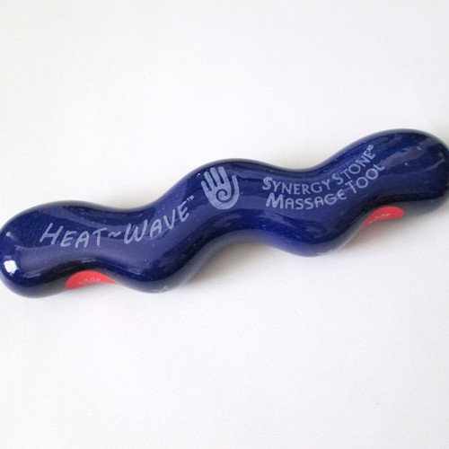 Synergy Stone Heat Wave Deep Tissue Hot Massage Tool Dark Blue 11" Long