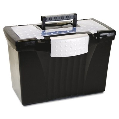Storex 61510U01C File Box 12x14.5x10.5 Black Heavy-Duty