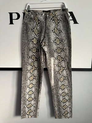 Roberto Cavalli 00s Python Print Women's Pants Size L - Photo 1/4